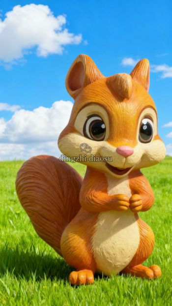 玻璃鋼卡通松鼠雕塑