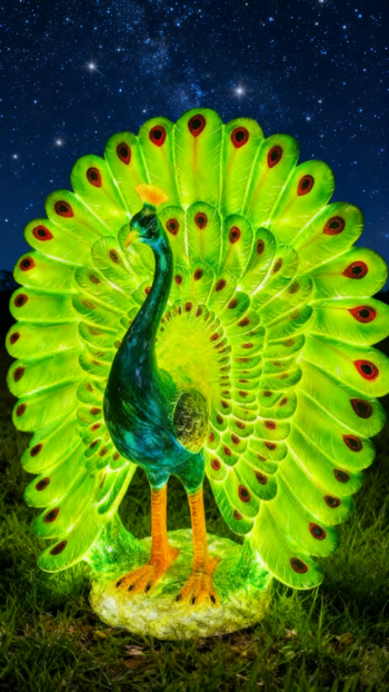 玻璃鋼仿真孔雀雕塑 (2)