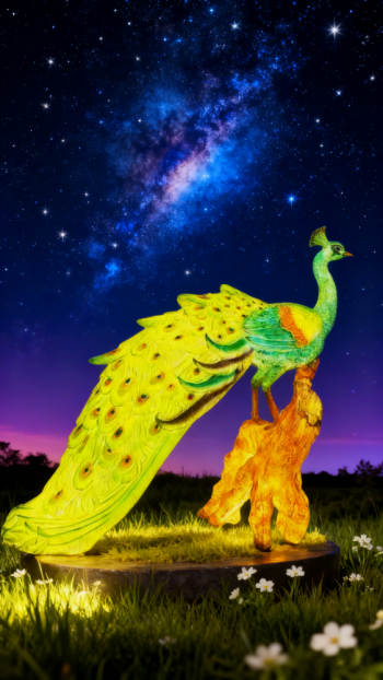 玻璃鋼仿真孔雀雕塑 (5)