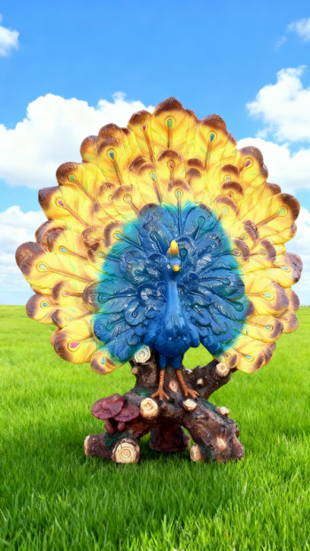 玻璃鋼仿真孔雀雕塑 (10)