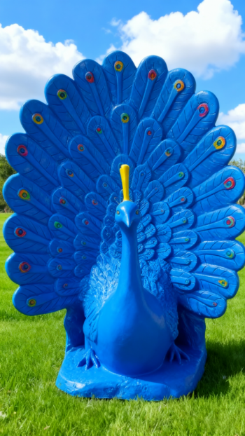 玻璃鋼仿真孔雀雕塑 (16)