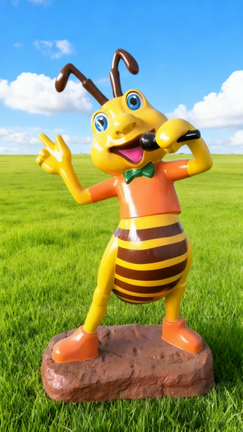 玻璃鋼卡通蜜蜂雕塑 (4)