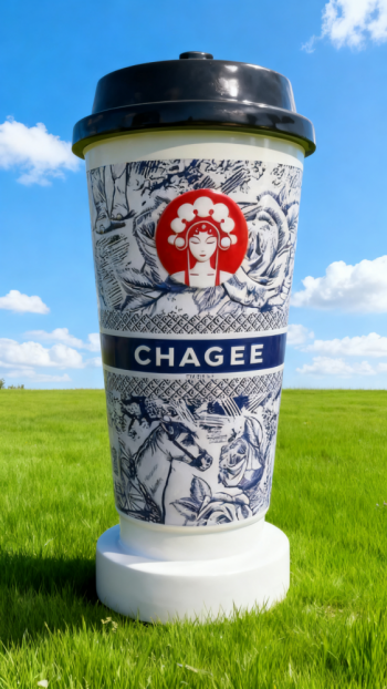 玻璃鋼仿真奶茶杯雕塑 (2)