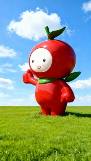 玻璃鋼蘋果雕塑 (13)