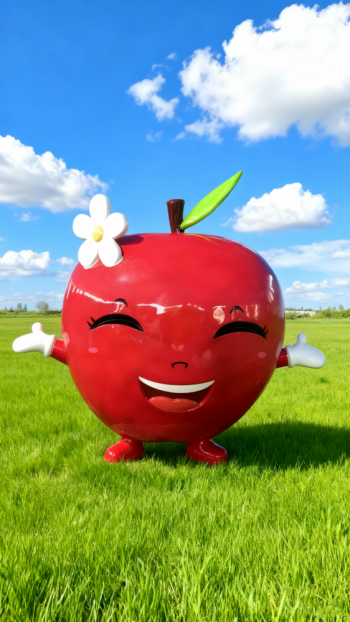 玻璃鋼蘋果雕塑 (14)