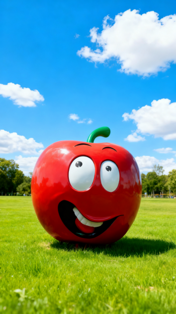 玻璃鋼蘋果雕塑 (15)