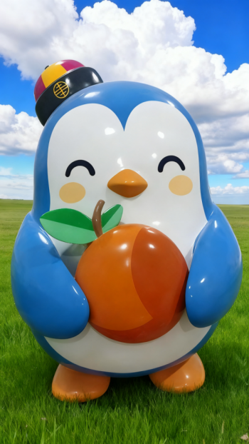 玻璃鋼企鵝雕塑 (3)