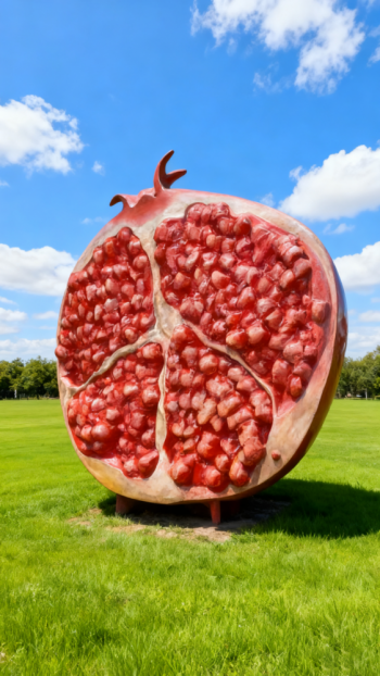 玻璃鋼仿真石榴雕塑 (13)