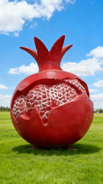 玻璃鋼仿真石榴雕塑 (14)