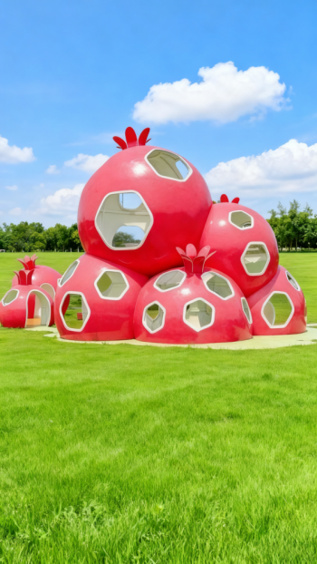 玻璃鋼石榴景觀雕塑 (8)