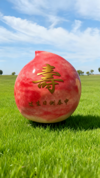 玻璃鋼桃子雕塑 (19)