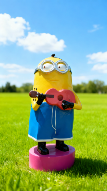 卡通小黃人雕塑 (14)