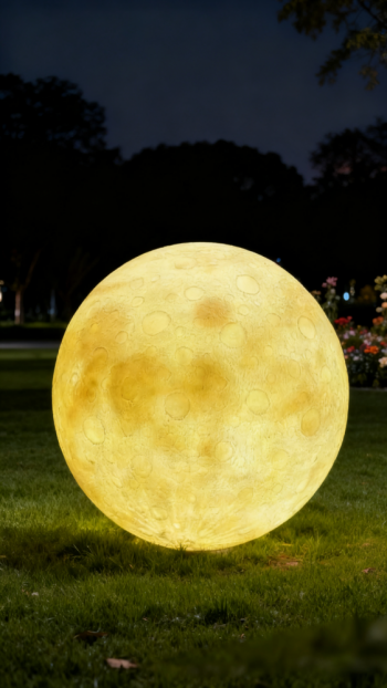 玻璃鋼發(fā)光月球雕塑 (11)