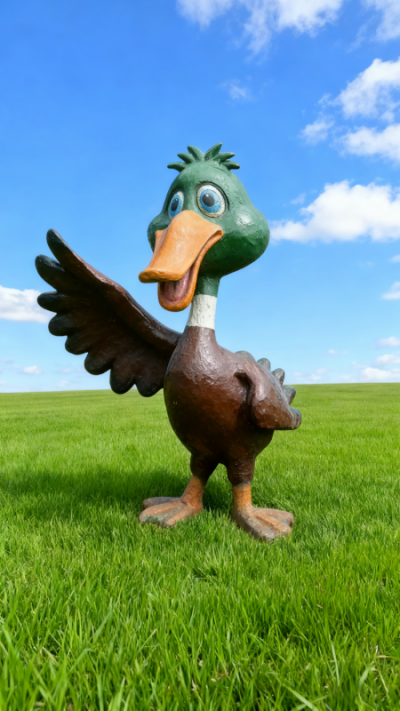 玻璃鋼卡通鴨子雕塑 (8)