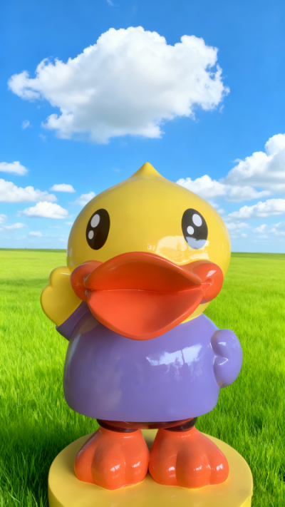 玻璃鋼卡通鴨子雕塑 (12)