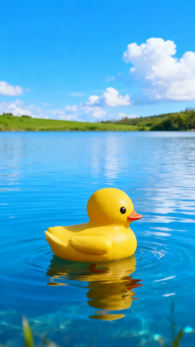 玻璃鋼小黃鴨雕塑 (3)