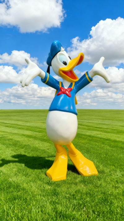 玻璃鋼唐老鴨雕塑 (4)