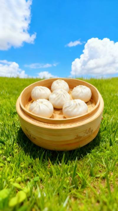 玻璃鋼仿真小籠包雕塑