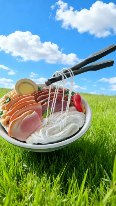 玻璃鋼面條面碗雕塑 (2)