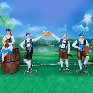 音樂啤酒人 玻璃鋼