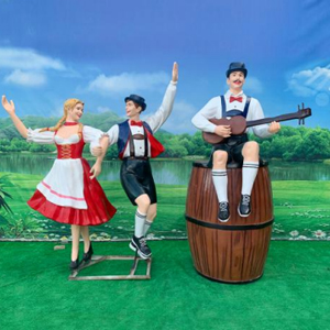 跳舞人啤酒桶 玻璃鋼