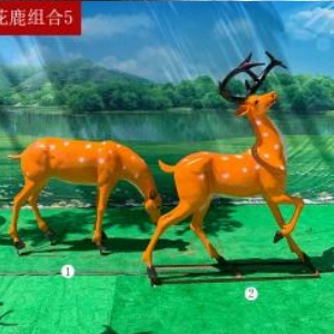 玻璃鋼仿真梅花鹿組合