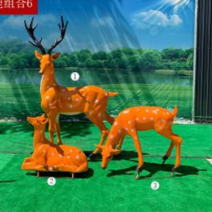 玻璃鋼仿真梅花鹿組合6