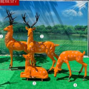 玻璃鋼仿真梅花鹿組合7
