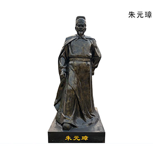 朱元璋 古代帝王 名人 玻璃鋼仿銅 全身像