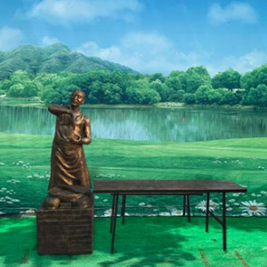 吃面人物 玻璃鋼