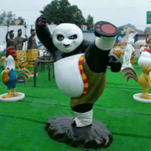 踢腿功夫熊貓 玻璃鋼