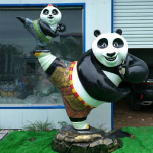 功夫雙熊 玻璃鋼卡通功夫熊貓