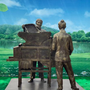 風(fēng)車(chē) 玻璃鋼仿銅勞動(dòng)人物