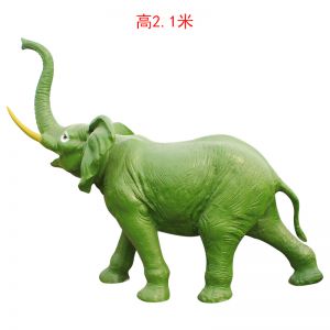 玻璃鋼仿真綠色大象
