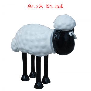 玻璃鋼小羊肖恩（黑白）