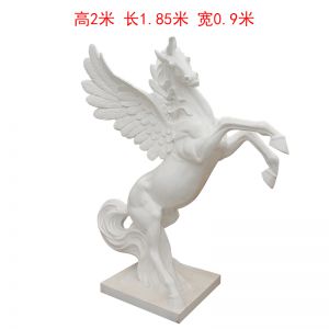 白色飛天立樁馬玻璃鋼