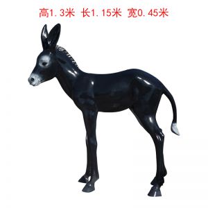 仿真小毛驢玻璃鋼