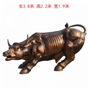 仿銅玻璃鋼華爾街牛
