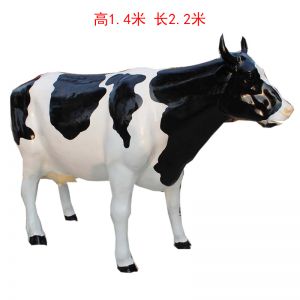 直頭奶牛玻璃鋼仿真動物