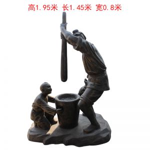 打糍粑人物玻璃鋼仿銅民俗文化