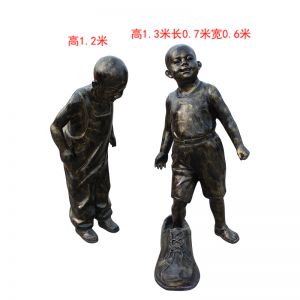 穿大鞋人物玻璃鋼仿銅