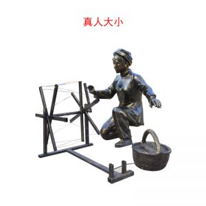 仿銅紡線人物玻璃鋼