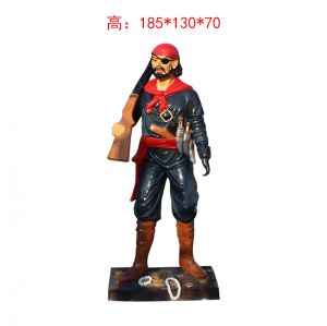 玻璃鋼加勒比海盜（鐵鉤）人物