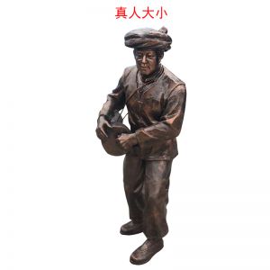 玻璃鋼仿銅少數民族人物