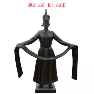 玻璃鋼仿銅  獻(xiàn)哈達(dá)人物