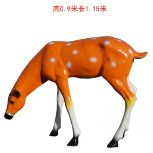 彩繪梅花鹿玻璃鋼