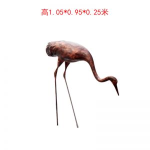 仿銅低頭仙鶴玻璃鋼
