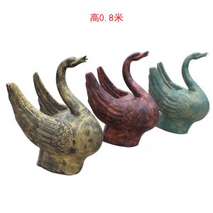 噴水天鵝玻璃鋼